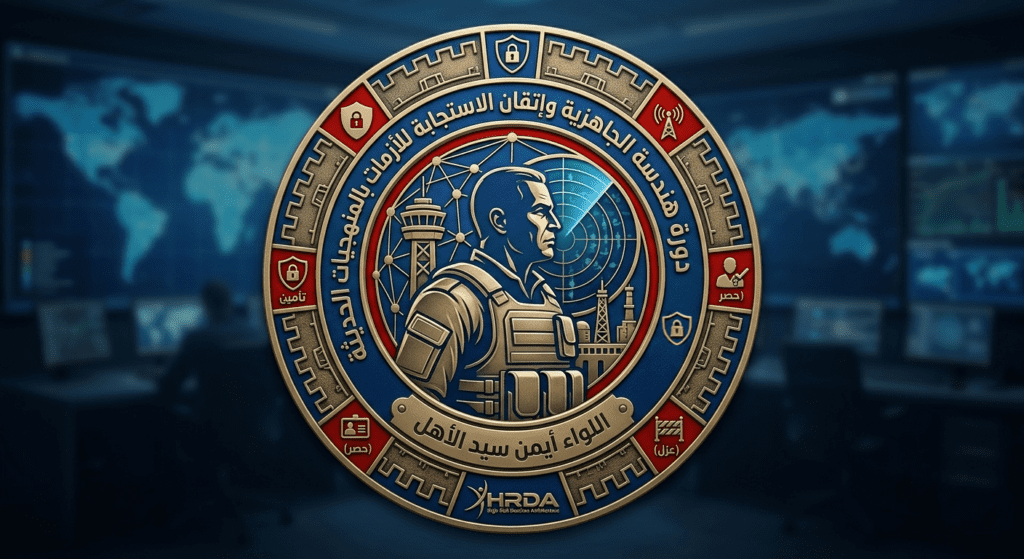 دورة هندسة الجاهزية واتقان الاستجابة للازمات بالمنهجيات الحديثة للواء أيمن سيد الأهل